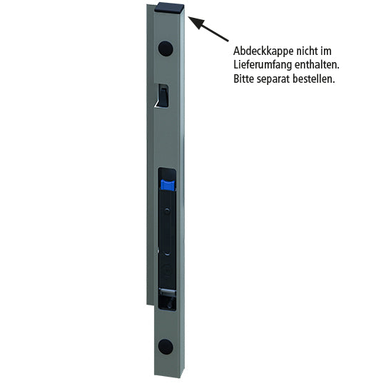 Blueline aluminum-corner stanchion DL, front R, anodised, 500 m