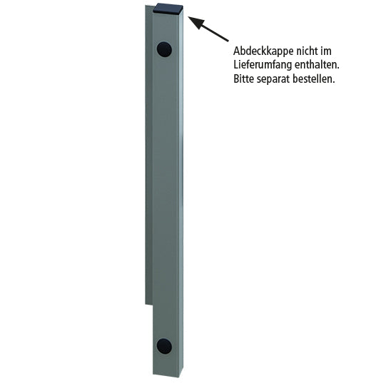 Blueline aluminium corner pillar IL, front R, anodized, 500 mm