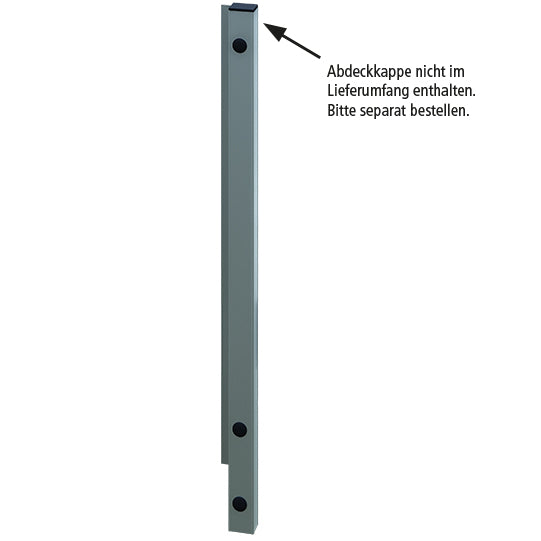 Blueline aluminium corner pillar IL, front R, anodized, 800 mm