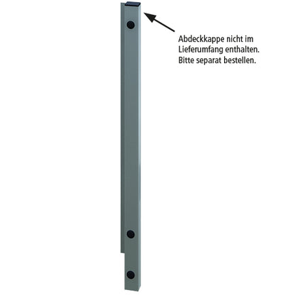 Blueline aluminium corner pillar IL, front R, anodized, 800 mm