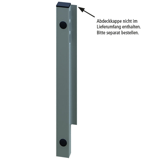 Blueline aluminium corner pillar IL, front L, anodized, 400 mm