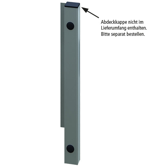 Blueline aluminium corner pillar IL, front R, anodized, 400 mm