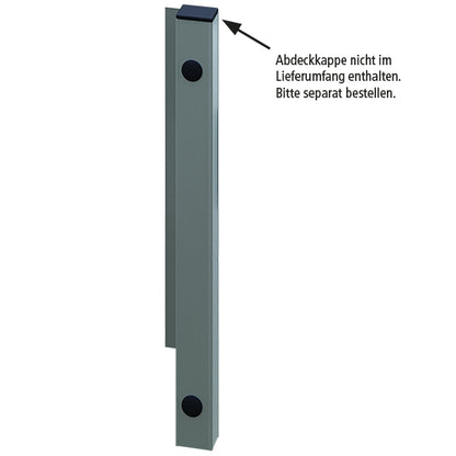 Blueline aluminium corner pillar IL, front R, anodized, 400 mm
