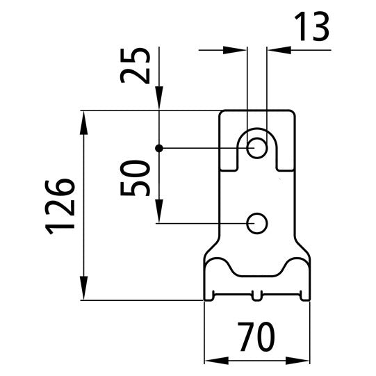 Blueline stanchion bearing, stl., galvanised plus top coating