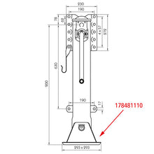 T-jalka JS D04, täydellinen ruuviliitännällä