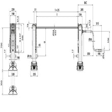 Optima landing gear, L, MH 700 mm, stroke 350 mm, S-foot
