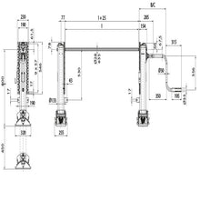 Optima landing gear, L, MH 800 mm, stroke 450 mm, S-foot