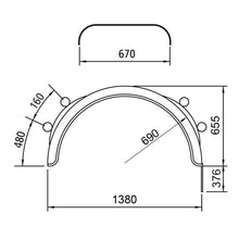 Mudguard plastic H-PE 6721 - IKK AS 376