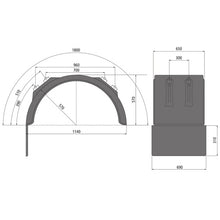 Rear mudguard H-PE 65.1100.18-IKK AS 310 SG, polypropylene