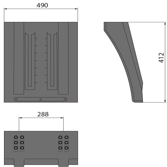 Vario mudguard 4904 SG, PP-EPDM