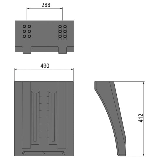 Vario mudguard 4904 SG, PP-EPDM