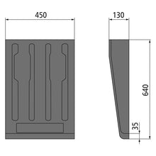 Trailer mudguard short B450 × 640 SG