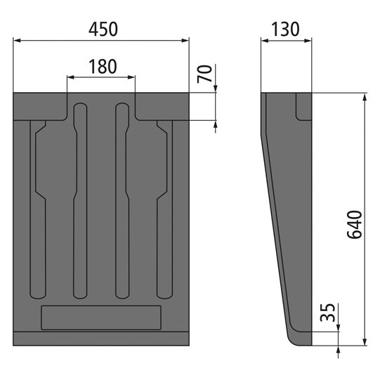 Trailer mudguard short with pocket AS B450 × 640 SG