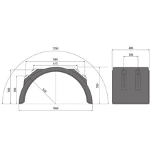 HR mudguard H-PE 48.1000.17-IKK SG, PP-EPDM.