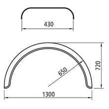Mudguards - Plastic - H430/1300/2175