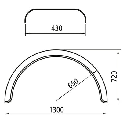 Stänkskärmar - Plast - H430/1300/2175