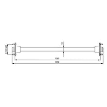 GA 6 running axle (1360 track), 4000 kg axle load