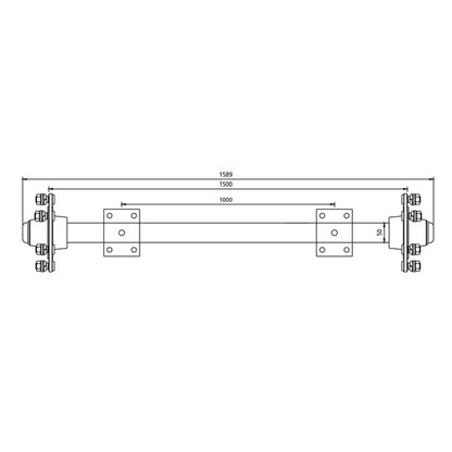 BPW vetoakseli GB 2305, navat 5/63/112-ET 40