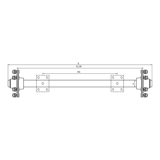 BPW vetoakseli GB 2305, navat 5/63/112-ET 40