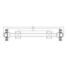 BPW running axle GB 2305, hubs 5/63/112-ET 40