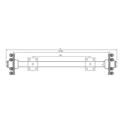 BPW vetoakseli GB 2305, navat 5/63/112-ET 40