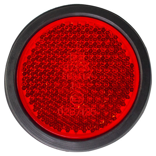 Reflector, round, red, outer diameter 94 mm,