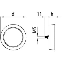 Reflector, round, red, outer diameter 115 mm, plastic housing