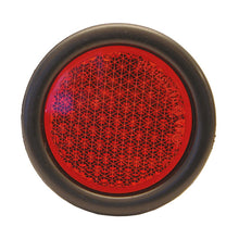 Reflector, round, red, outer diameter 115 mm, plastic housing