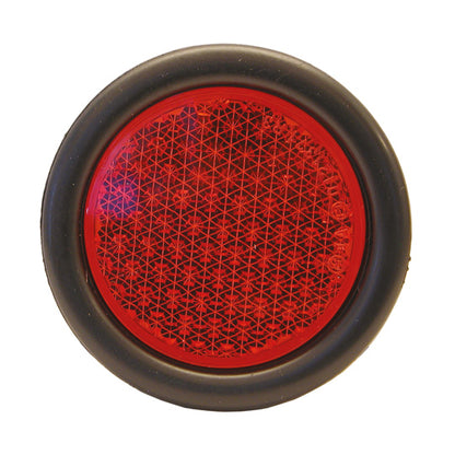 Reflector, round, red, outer diameter 115 mm, plastic housing