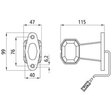 Superpoint LED, 12V/24 V URL, red, white, cable 2.0 m