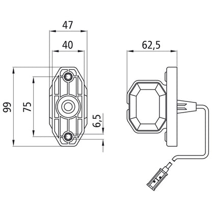 Superpoint LED, 12V/24 V, URL, cable 2.0 m