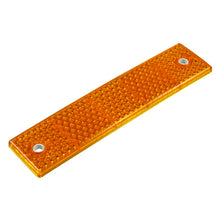 Rectangular reflector, 180x40 mm, yellow
