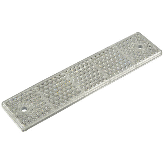Rectangular reflector, 180x40 mm, white