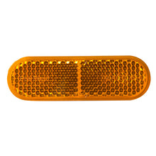Reflector, oval, 70 x 22 mm, yellow, self-adhesive