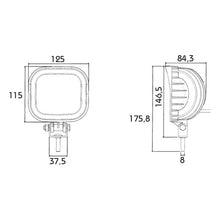 Pro-Rock II, LED worklight, 12-80V, 2000Lm, 0.5m, ADR