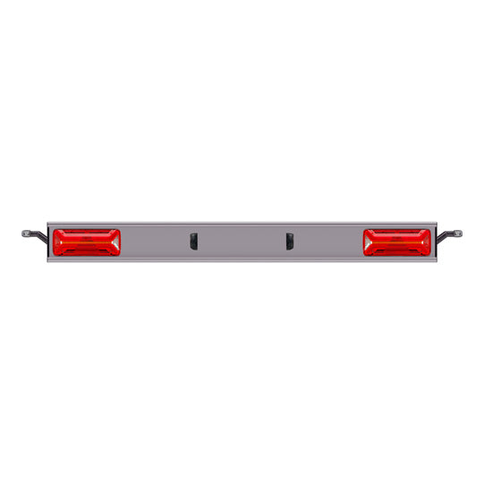 Aluminium underride guard, type 564040, anodised, 2400 mm, EcoLED II