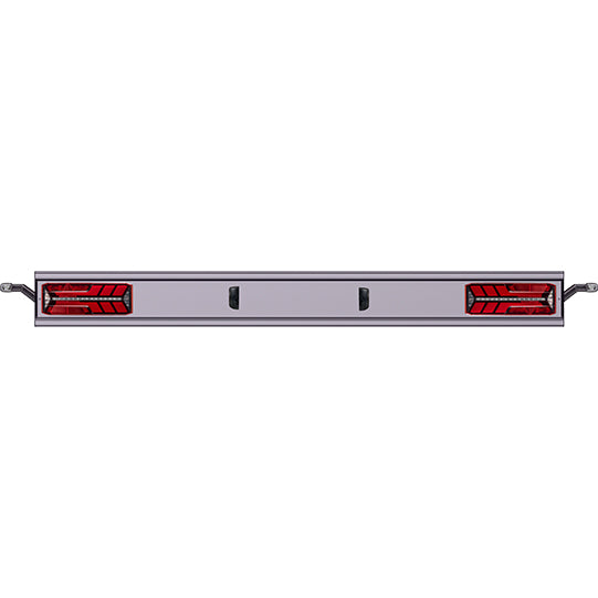 Aluminium underride guard, type 564040, anodised, 2400 mm, EcoLED III SMCG