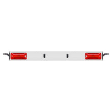 Aluminium underride guard, type 564040, RAL 9010, 2400 mm, EcoLED II
