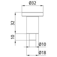 Indexing plunger/spring bolt w/out lock., Ø 10 mm, raw stl.