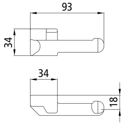 Suer hinge pin, like 6550N, L, f. welding, raw