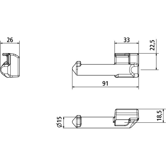 Suer hinge pin, like 6550N, R, f. welding, raw