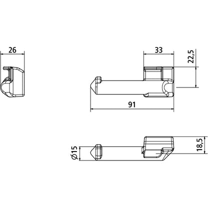 Suer hinge pin, like 6550N, R, f. welding, raw