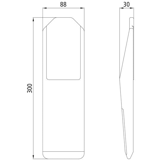 Stanchion wedge 502-1, raw stl.