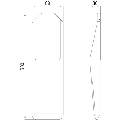 Stanchion wedge 502-1, raw stl.