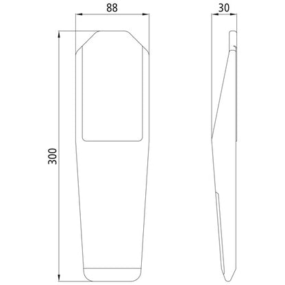 Stanchion wedge 600-1, raw stl.