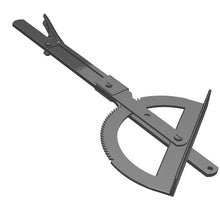 Handbrake lever 633, complete, length 600 mm, primed red