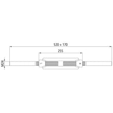 Turnbuckle, galvanised, M 24, 2 weld-on ends