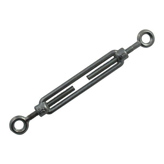 Turnbuckle, galvanized, M6, with 2 eyelets, DIN 1480 Form C