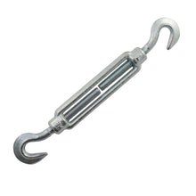 Turnbuckle, galvanised, M 8, w/ 2 hooks