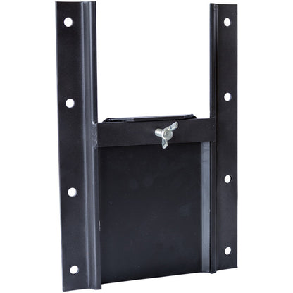 Grain pusher w/ guide rail and lock. screw, painted